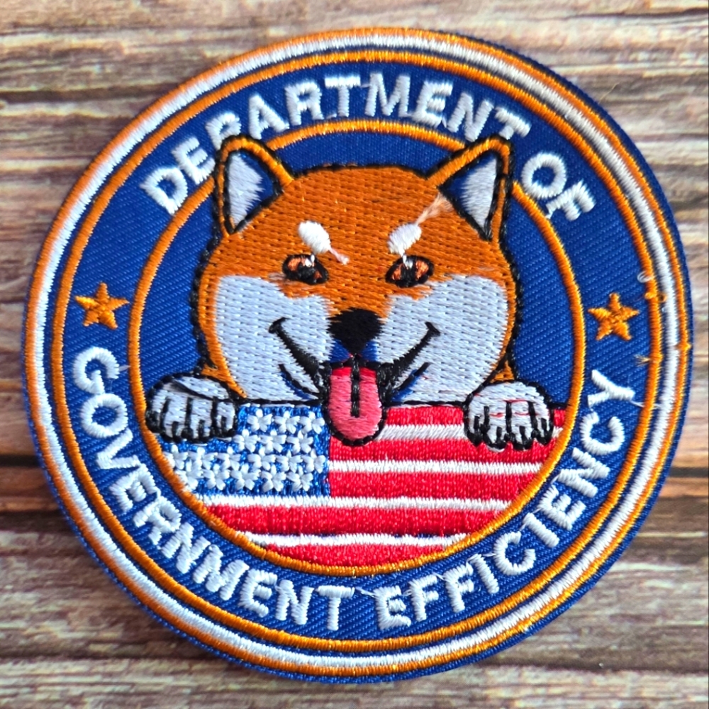 Doge Department Of Government Efficiency Shiba Dog  Puppy Funny Iron on Patch